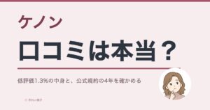 ケノン脱毛器の口コミ・評判をイメージした画像