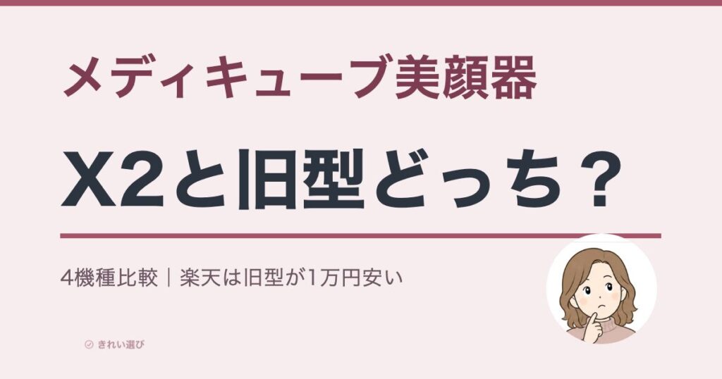メディキューブ美顔器の違いと比較をイメージした画像