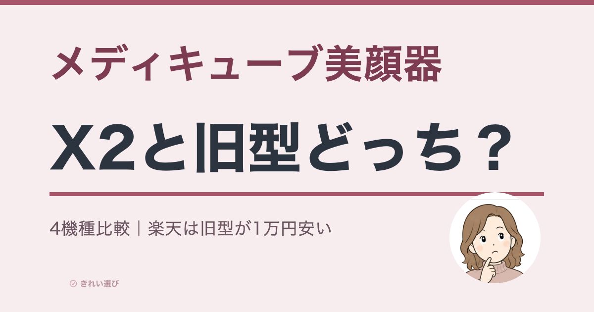 メディキューブ美顔器の違いと比較をイメージした画像